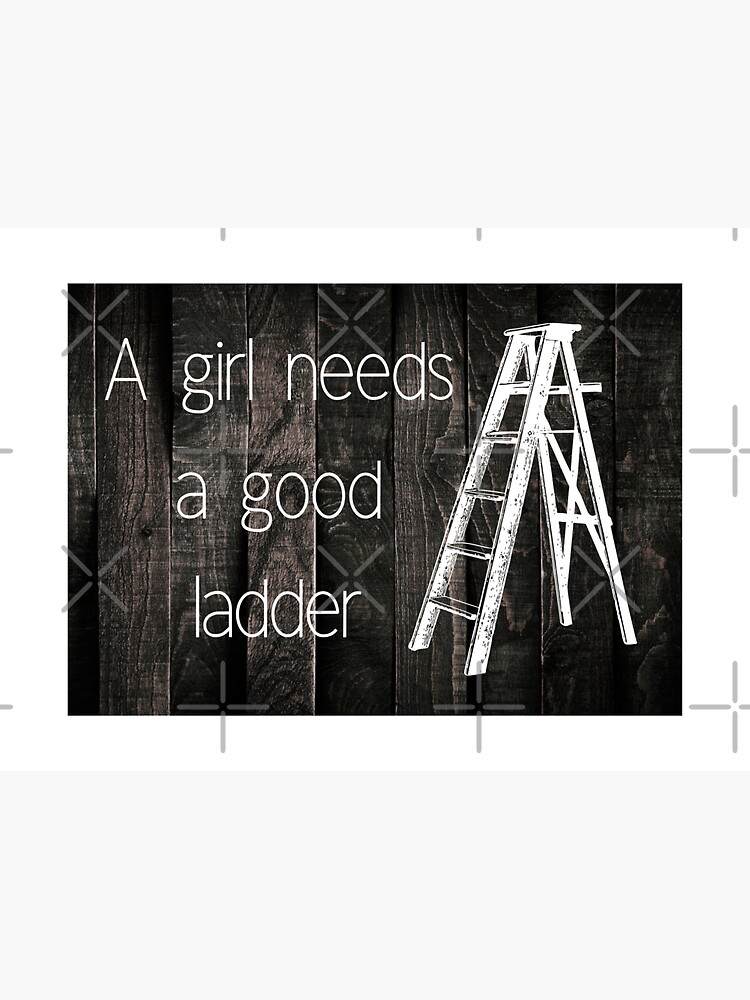 "A Girl Needs A Good Ladder" Sticker for Sale by CamelotFire Redbubble