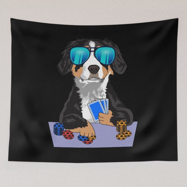 Item preview, Bernese mountain dog Plays Poker designed and sold by Ibu83.