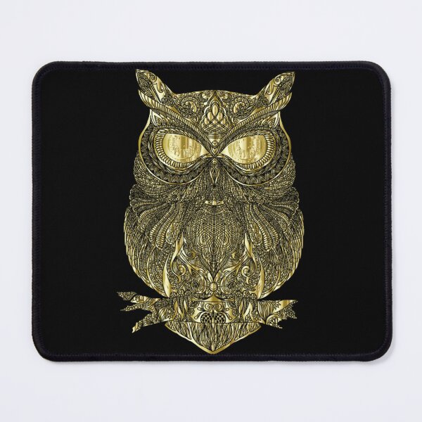 Item preview, Golden Owl - Gold Abalone Tribal Owl designed and sold by antevasinart.