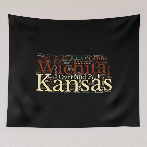 Item preview, Kansas Map and Cities designed and sold by labatchino10.