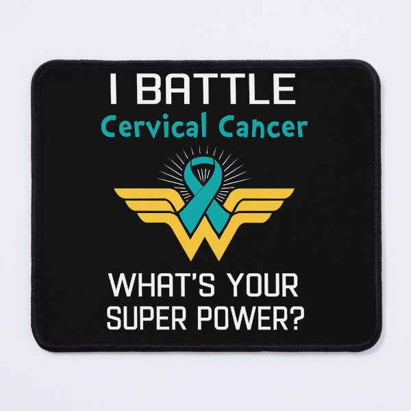 Item preview, I Battle Cervical Cancer What's Your Super Power Support Cervical Cancer Warrior Gifts  designed and sold by Sabfit.