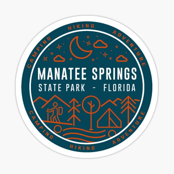 Item preview, Manatee Springs State Park FL Hipster Logo designed and sold by VanyaKar.