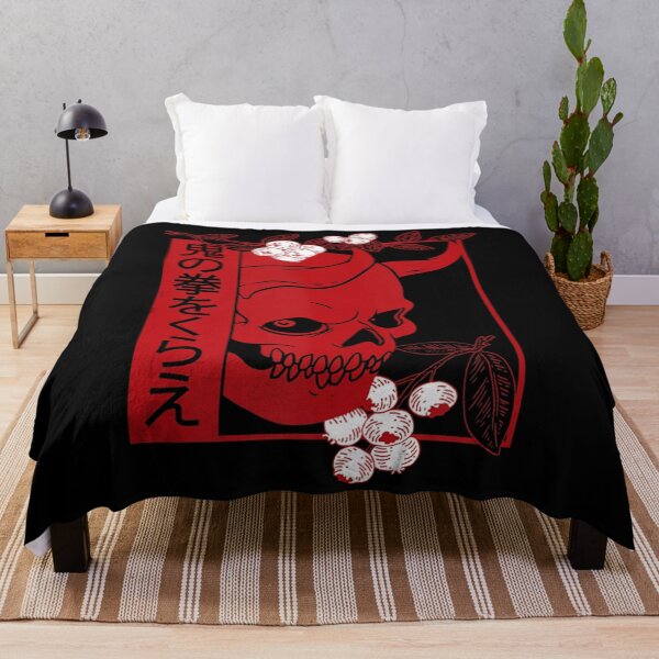 Item preview, Japanese demon art face Skull devil oni harajuku aesthetic designed and sold by greatblackboard.