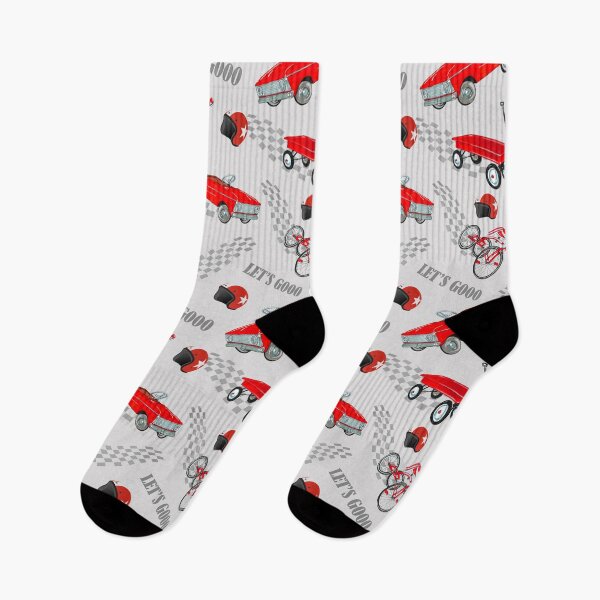 Item preview, Red Vintage vehicle pattern designed and sold by CheekyColours.