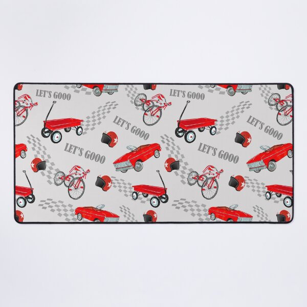 Item preview, Red Vintage vehicle pattern designed and sold by CheekyColours.