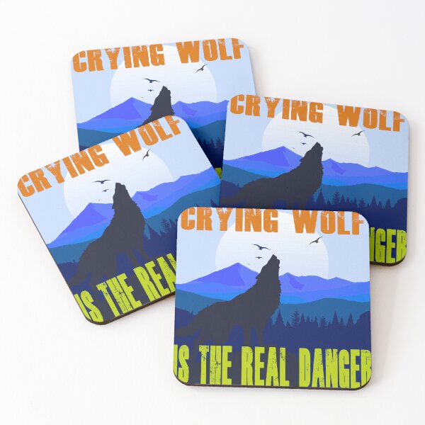 Item preview, Crying Wolf is the Real Danger - Retro blue designed and sold by Art-by-Geoff.