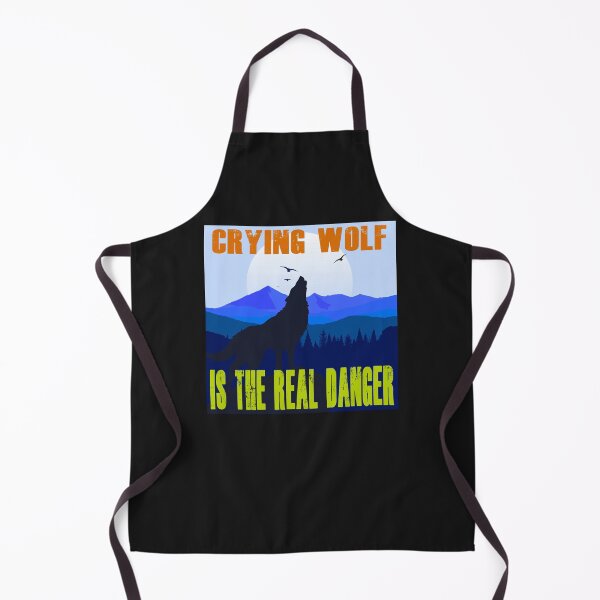 Item preview, Crying Wolf is the Real Danger - Retro blue designed and sold by Art-by-Geoff.