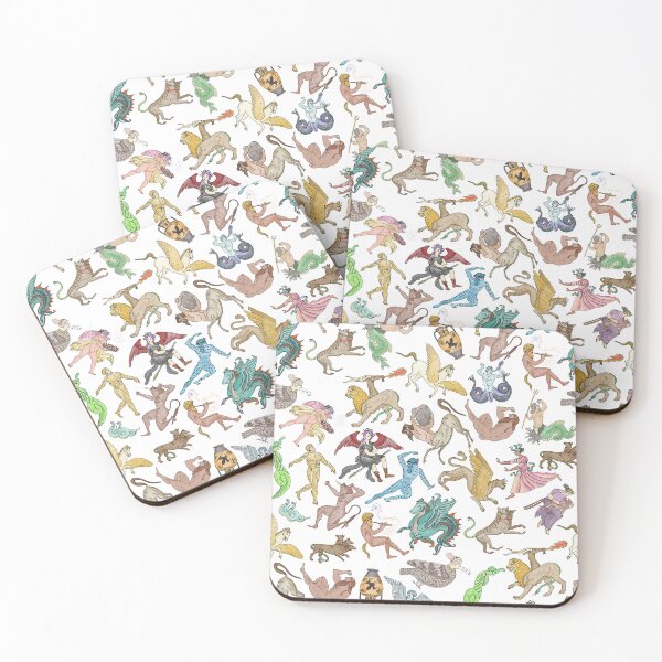 Item preview, Ancient Greek Mythical Creatures repeating pattern designed and sold by GreekMythComix.