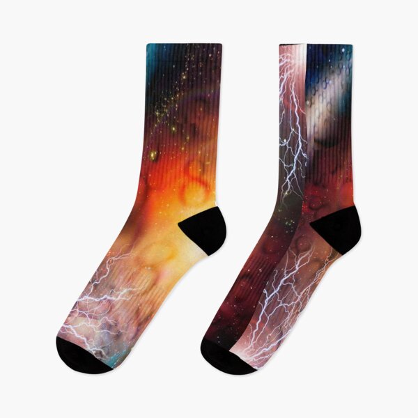 Item preview, Colorful Vector Design Graphic for lightning Saturn, Mars, Jupiter, Universe, Space, fire works on black background92 designed and sold by AnadAA.