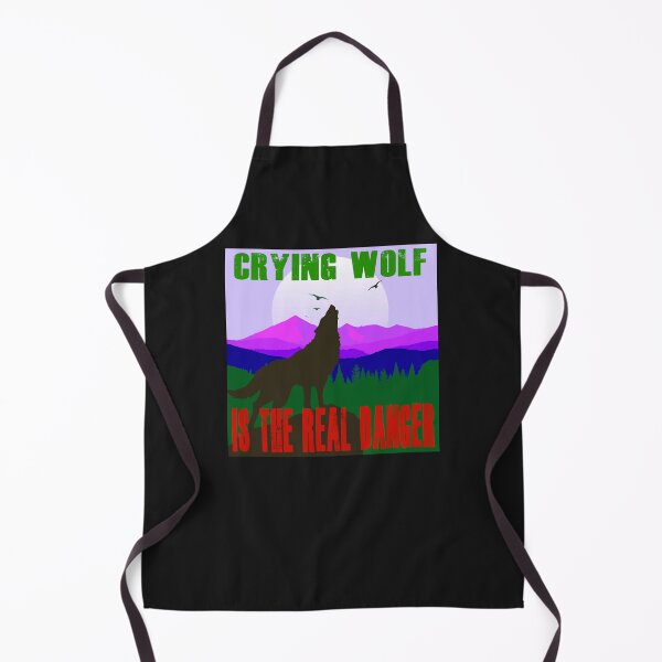 Item preview, Crying Wolf is the Real Danger - Retro Green and Purple designed and sold by Art-by-Geoff.