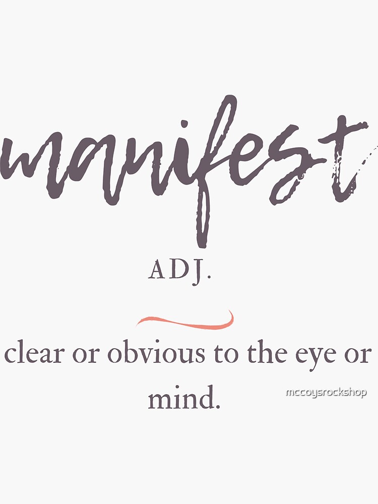 manifest meaning