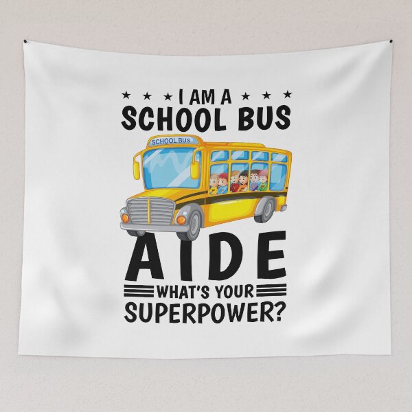 Aperçu de l'œuvre Retour à l'école, je suis un aide d'autobus scolaire Quelle est votre superpuissance créée et vendue par ZimbomDesigner.