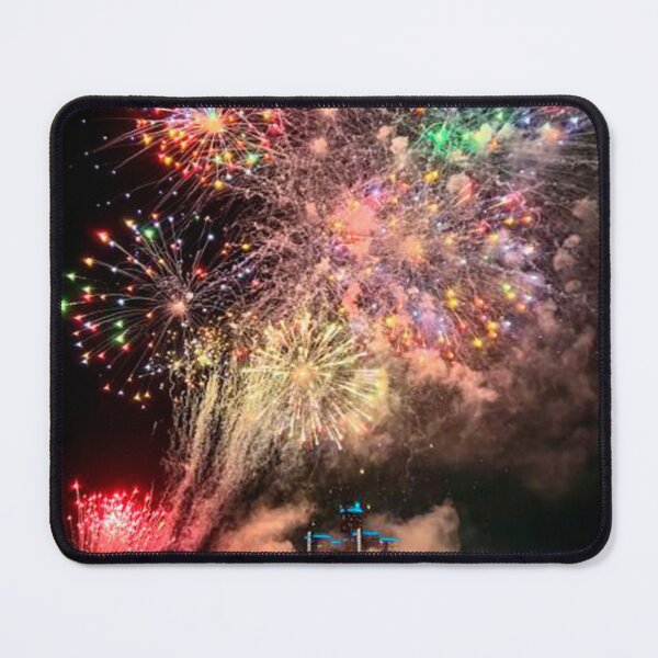 Item preview, Fire works Colorful Vector Design Graphic on black background65 designed and sold by AnadAA.