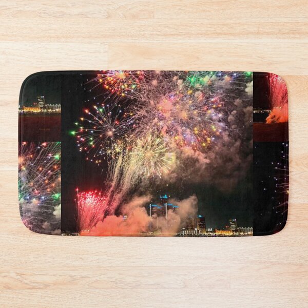 Item preview, Fire works Colorful Vector Design Graphic on black background65 designed and sold by AnadAA.