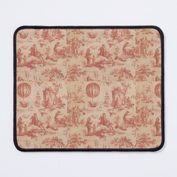 Item preview, Toile de Jouy 18th Century French Print: The Ballon of Gonesse Shows an Pastoral Scene in a Park in Paris France designed and sold by Zandria Kajewski.