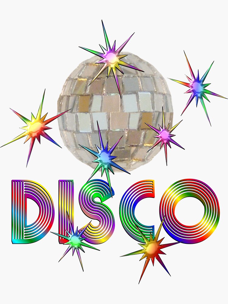 Disco Ball Sticker With Stars Vinyl Sticker