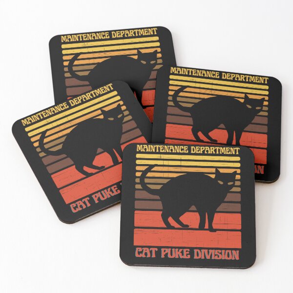 Item preview, Maintenance Department  Cat Puke Division Cat Lover Retro Vintage Quote designed and sold by Norstyle.