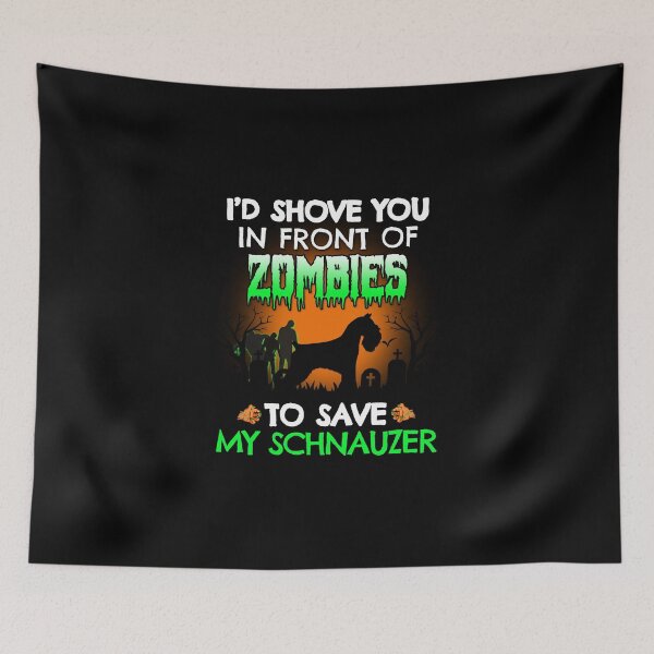 Item preview, Funny Schnauzer Zombie Shove Halloween Dog Gift designed and sold by Guarddogdrive.