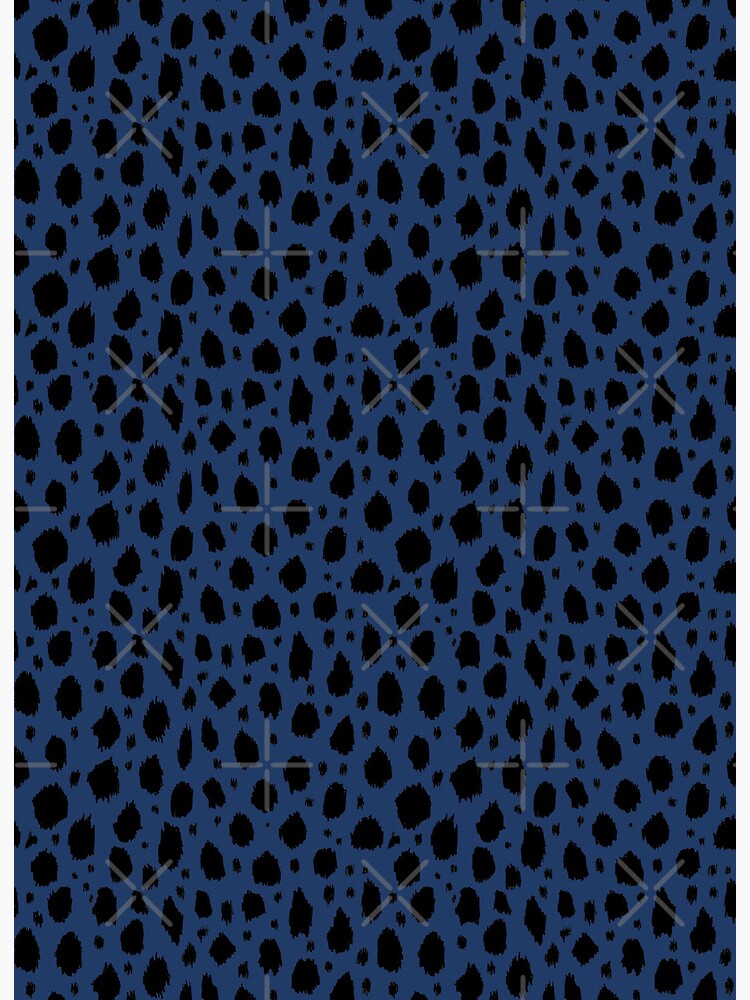 Blue and black Spot Dalmatian Pattern Art Board Print