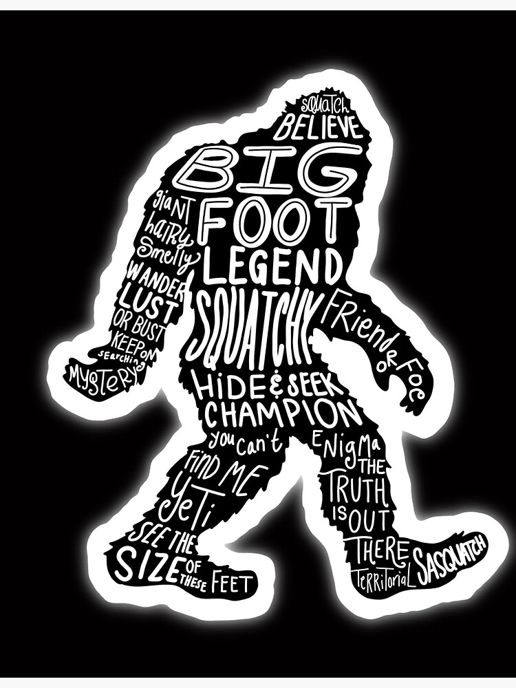 "BIGfoot" Sticker for Sale by h3zzaa Redbubble