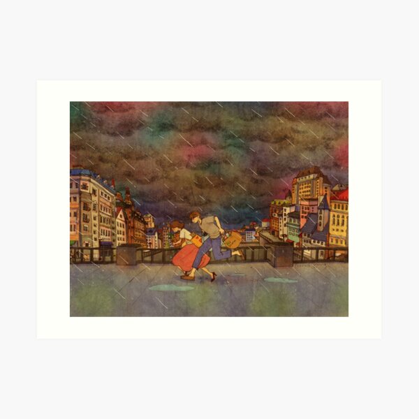 Rain showers Art Print