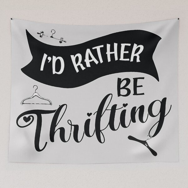 Item preview, I'd rather be thrifting thrift queen gifts second hand shopping designed and sold by MetalicBabe.