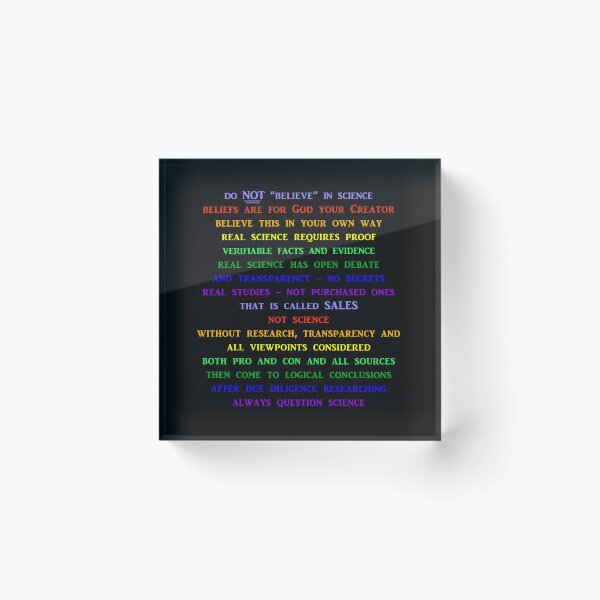 Item preview, Do Not Just Believe In Science designed and sold by Siela.