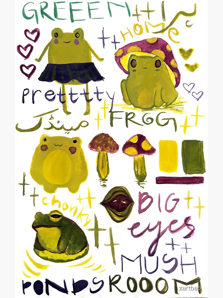 "frog print " Sticker for Sale by zartbab Redbubble