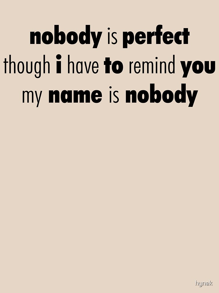 Nobody (Black) by hynek