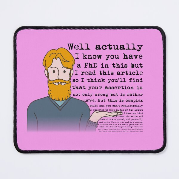 Item preview, Well Actually... mansplainer funny feminist humor designed and sold by incurablehippie.
