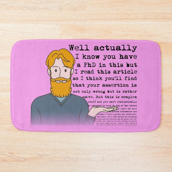 Item preview, Well Actually... mansplainer funny feminist humor designed and sold by incurablehippie.