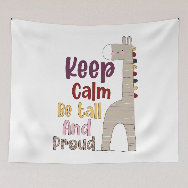 Item preview, keep calm be tall and proud, cute tall dinosaur designed and sold by CHOOSEYOURS SHOP.
