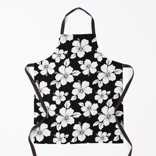 Item preview, Black n White Hibiscus Seamless Repeat Pattern designed and sold by ClaudiaFlores.
