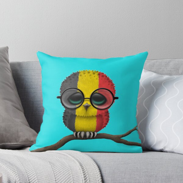 Item preview, Nerdy Belgian Baby Owl on a Branch designed and sold by JeffBartels.