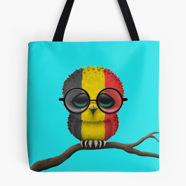 Item preview, Nerdy Belgian Baby Owl on a Branch designed and sold by JeffBartels.