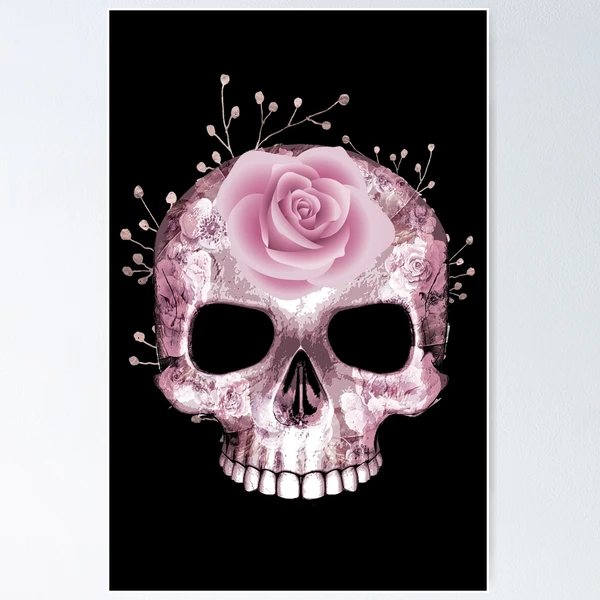 Vintage Skull and Rose