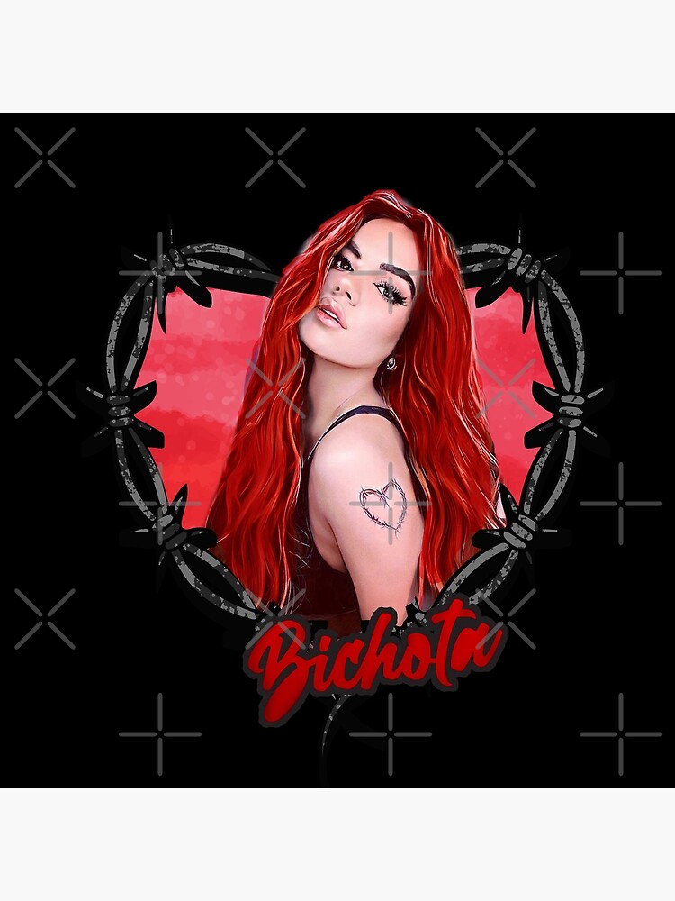 "karol g bichota and heart tattoo, Karol G red Bare Wire Heart, Karol G