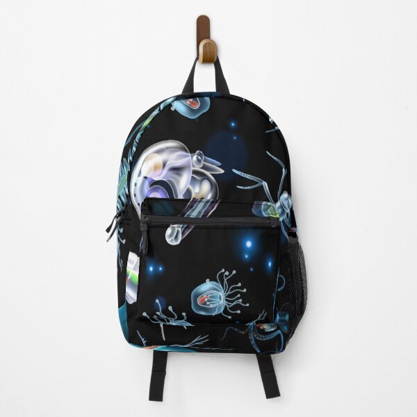 Item preview,  glowing lights and luminescent images of marine plankton seamless pattern designed and sold by BlackDisaster.