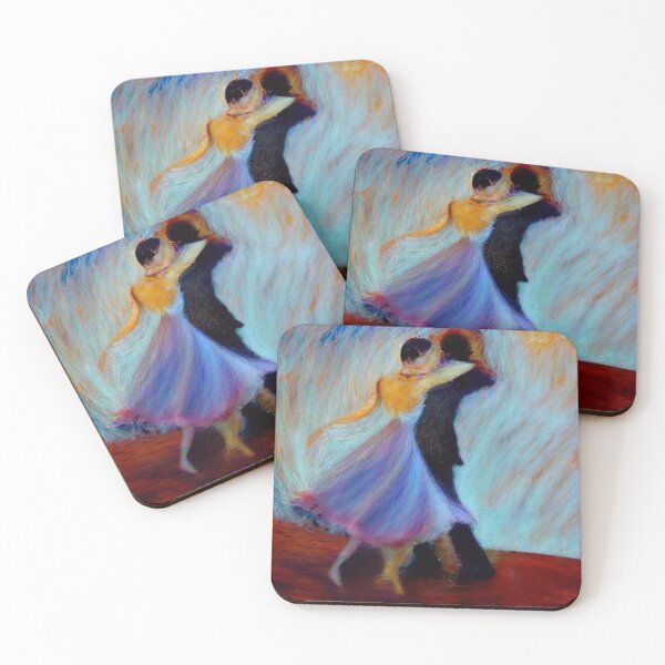 Item preview, colorful abstract art of a couple dancing designed and sold by mrtom414.