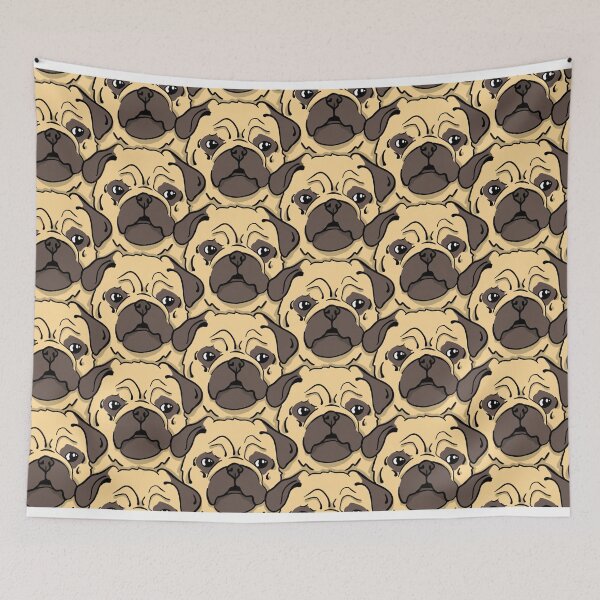 Item preview, Psychedelic Pug Dog Portrait Pattern designed and sold by thecloudycorgi.