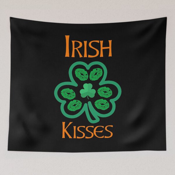 Item preview, Irish Kisses Clover Shamrocks Lips designed and sold by IrishPOD.