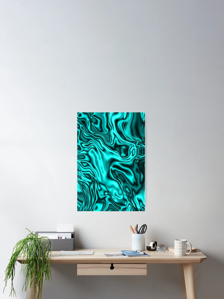 Thumbnail 2 of 3, Poster, Swimming In Turquoise designed and sold by TiltedCode.