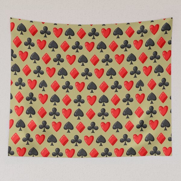 Item preview,  Casino Red, Black and Gold Card Suit Pattern designed and sold by silviaol.