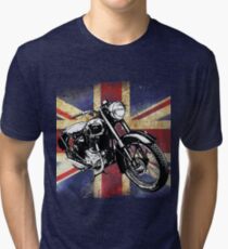 Classic BSA Motorcycle by Patjila Tri-blend T-Shirt