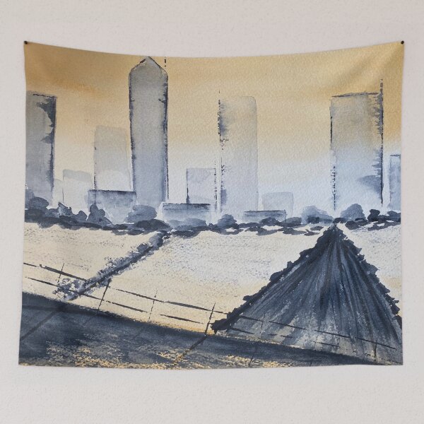 Item preview, Sunset City Walk designed and sold by watercolorleah.