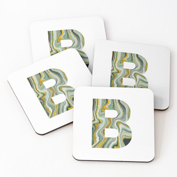 Item preview, The Letter B Green Marble Font designed and sold by smiledeer78.