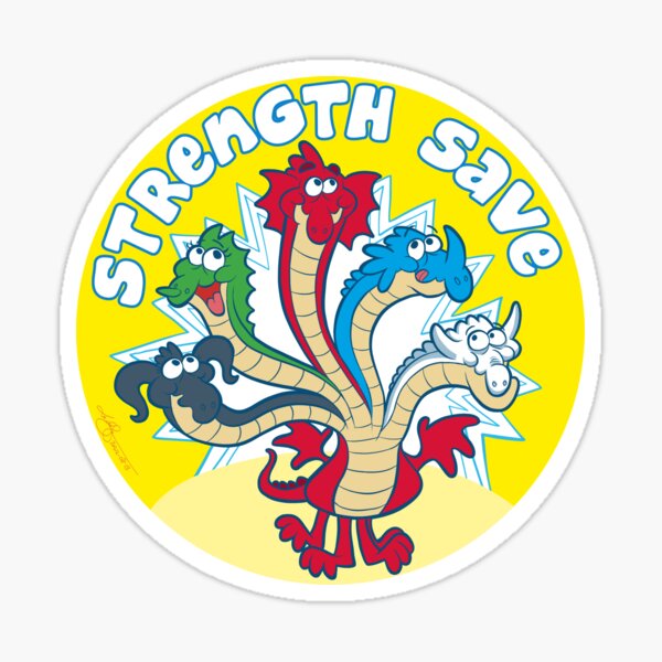 Motivational Monster: Strength Save Sticker