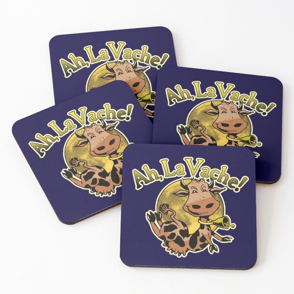 Item preview, Ah, La Vache! (Oh, My Cow!) Funny Bovine Moon Jump Exression designed and sold by CRHPOD20.