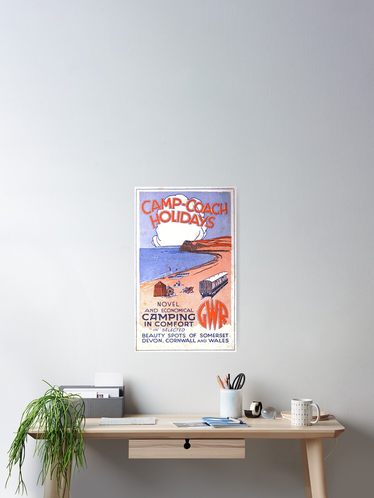 GWR NEWQUAY VINTAGE RAILWAY POSTER SUPERB QUALITY