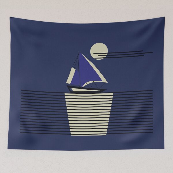 Item preview, Sailing Boat Moon Night Seascape designed and sold by Anna Lemos.
